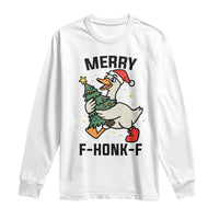 Merry F Caw F Goose Long Sleeve Shirt Funny Christmas Gift - Wonder Print Shop