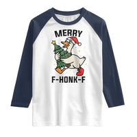 Merry F Caw F Goose Raglan Shirt Funny Christmas Gift - Wonder Print Shop