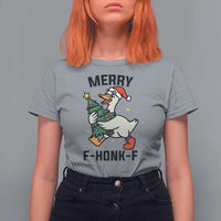 Merry F Caw F Goose T Shirt For Women Funny Christmas Gift - Wonder Print Shop