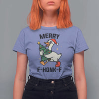 Merry F Caw F Goose T Shirt For Women Funny Christmas Gift - Wonder Print Shop