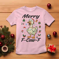 Merry F Caw F Goose T Shirt Funny Rebellious Christmas Gift - Wonder Print Shop