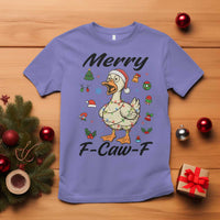 Merry F Caw F Goose T Shirt Funny Rebellious Christmas Gift - Wonder Print Shop
