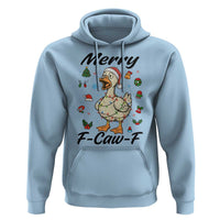 Merry F Caw F Goose Hoodie Funny Rebellious Christmas Gift - Wonder Print Shop