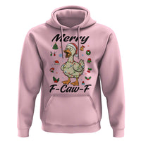Merry F Caw F Goose Hoodie Funny Rebellious Christmas Gift - Wonder Print Shop