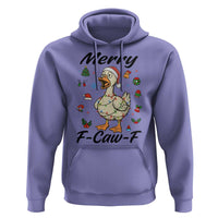 Merry F Caw F Goose Hoodie Funny Rebellious Christmas Gift - Wonder Print Shop