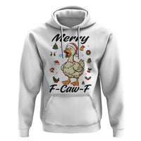 Merry F Caw F Goose Hoodie Funny Rebellious Christmas Gift - Wonder Print Shop