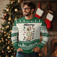 Merry F Caw F Goose Ugly Christmas Sweater Funny Rebellious Xmas Gift - Wonder Print Shop