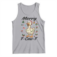 Merry F Caw F Goose Tank Top Funny Rebellious Christmas Gift - Wonder Print Shop