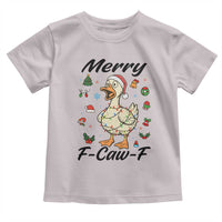 Merry F Caw F Goose Toddler T Shirt Funny Rebellious Christmas Gift - Wonder Print Shop