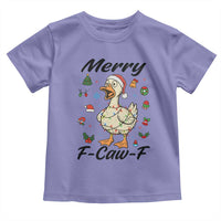 Merry F Caw F Goose Toddler T Shirt Funny Rebellious Christmas Gift - Wonder Print Shop