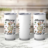 Merry F Caw F Goose Tumbler Cup Funny Rebellious Christmas Gift - Wonder Print Shop