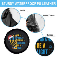 Christmas Hanukkah Interfaith Family Gift Spare Tire Cover In A World Full Of Darkness Be A Light - Wonder Print Shop