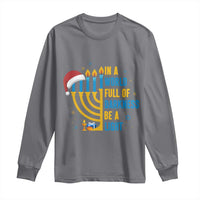 Christmas Hanukkah Interfaith Family Gift Long Sleeve Shirt In A World Full Of Darkness Be A Light - Wonder Print Shop