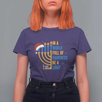 Christmas Hanukkah Interfaith Family Gift T Shirt For Women In A World Full Of Darkness Be A Light - Wonder Print Shop