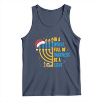 Christmas Hanukkah Interfaith Family Gift Tank Top In A World Full Of Darkness Be A Light - Wonder Print Shop