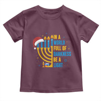 Christmas Hanukkah Interfaith Family Gift Toddler T Shirt In A World Full Of Darkness Be A Light - Wonder Print Shop