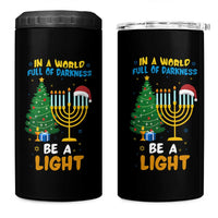 Be A Light Christmas Hanukkah 4 in 1 Can Cooler Tumbler Interfaith Family Gift - Wonder Print Shop