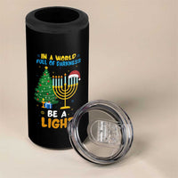 Be A Light Christmas Hanukkah 4 in 1 Can Cooler Tumbler Interfaith Family Gift - Wonder Print Shop