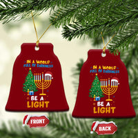 Be A Light Xmas Hanukkah Ceramic Ornament Interfaith Family Gift - Wonder Print Shop