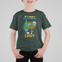 Be A Light Christmas Hanukkah T Shirt For Kid Interfaith Family Gift - Wonder Print Shop