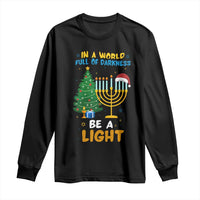 Be A Light Christmas Hanukkah Long Sleeve Shirt Interfaith Family Gift - Wonder Print Shop