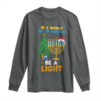Be A Light Christmas Hanukkah Long Sleeve Shirt Interfaith Family Gift - Wonder Print Shop