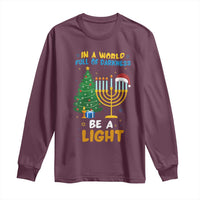 Be A Light Christmas Hanukkah Long Sleeve Shirt Interfaith Family Gift - Wonder Print Shop