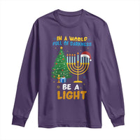 Be A Light Christmas Hanukkah Long Sleeve Shirt Interfaith Family Gift - Wonder Print Shop