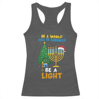 Be A Light Christmas Hanukkah Racerback Tank Top Interfaith Family Gift - Wonder Print Shop