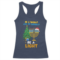 Be A Light Christmas Hanukkah Racerback Tank Top Interfaith Family Gift - Wonder Print Shop