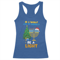 Be A Light Christmas Hanukkah Racerback Tank Top Interfaith Family Gift - Wonder Print Shop