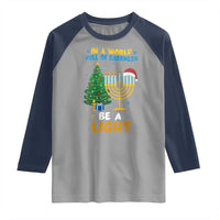 Be A Light Christmas Hanukkah Raglan Shirt Interfaith Family Gift - Wonder Print Shop