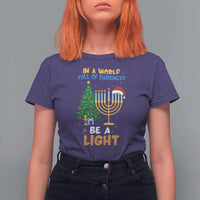 Be A Light Christmas Hanukkah T Shirt For Women Interfaith Family Gift - Wonder Print Shop