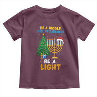 Be A Light Christmas Hanukkah Toddler T Shirt Interfaith Family Gift - Wonder Print Shop