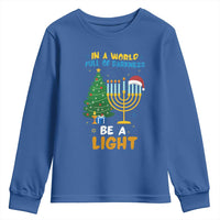 Be A Light Christmas Hanukkah Youth Sweatshirt Interfaith Family Gift - Wonder Print Shop