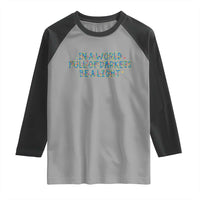 In A World Full Of Darkness Be A Light Raglan Shirt Christmas Quote Gift - Wonder Print Shop