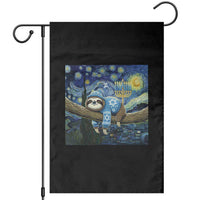 Funny Hanukkah Sloth Garden Flag Van Gogh Starry Night Jewish Gift - Wonder Print Shop