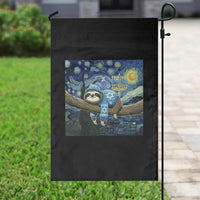 Funny Hanukkah Sloth Garden Flag Van Gogh Starry Night Jewish Gift - Wonder Print Shop
