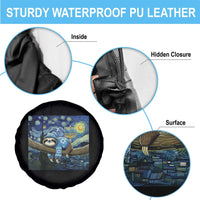 Funny Hanukkah Sloth Spare Tire Cover Van Gogh Starry Night Jewish Gift - Wonder Print Shop