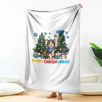 Happy Chrismukkah Throw Blanket Funny Christmas Hanukkah Cat Lover Gift - Wonder Print Shop