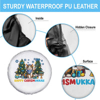 Happy Chrismukkah Spare Tire Cover Funny Christmas Hanukkah Cat Lover Gift - Wonder Print Shop