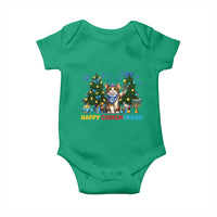 Happy Chrismukkah Baby Onesie Funny Christmas Hanukkah Cat Lover Gift - Wonder Print Shop