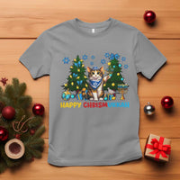 Happy Chrismukkah T Shirt Funny Christmas Hanukkah Cat Lover Gift - Wonder Print Shop