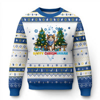 Happy Chrismukkah Hanukkah Ugly Sweater Funny Christmas Cat Lover Gift - Wonder Print Shop