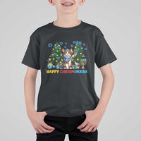Happy Chrismukkah T Shirt For Kid Funny Christmas Hanukkah Cat Lover Gift - Wonder Print Shop