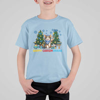 Happy Chrismukkah T Shirt For Kid Funny Christmas Hanukkah Cat Lover Gift - Wonder Print Shop