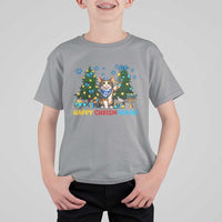 Happy Chrismukkah T Shirt For Kid Funny Christmas Hanukkah Cat Lover Gift - Wonder Print Shop