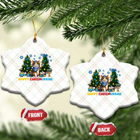 Happy Chrismukkah Ceramic Ornament Funny Xmas Hanukkah Cat Lover Gift - Wonder Print Shop