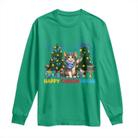 Happy Chrismukkah Long Sleeve Shirt Funny Christmas Hanukkah Cat Lover Gift - Wonder Print Shop