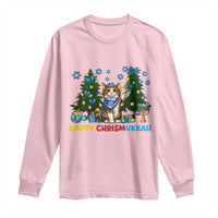 Happy Chrismukkah Long Sleeve Shirt Funny Christmas Hanukkah Cat Lover Gift - Wonder Print Shop